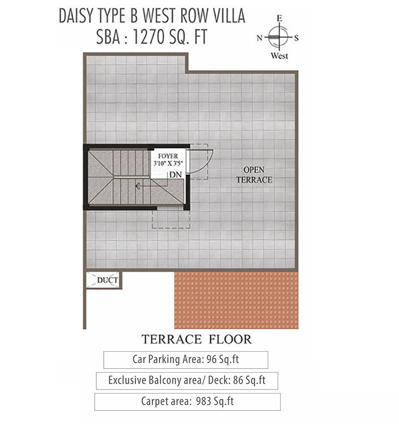 Humming Gardens Villas near Kelambakkam Floor Plan